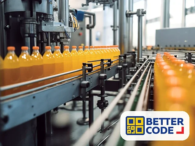 Laser date coding on a beverage production line