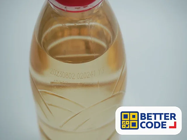 Laser marking on PET beverage bottles