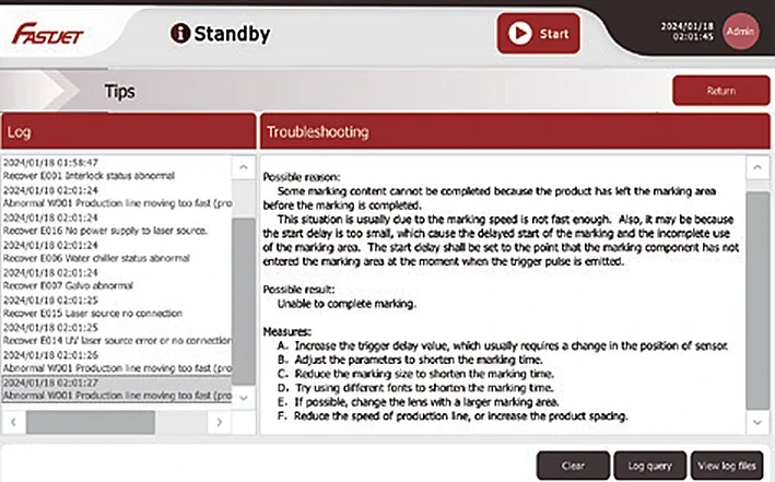 FCPilot Quick Troubleshooting Guide screen