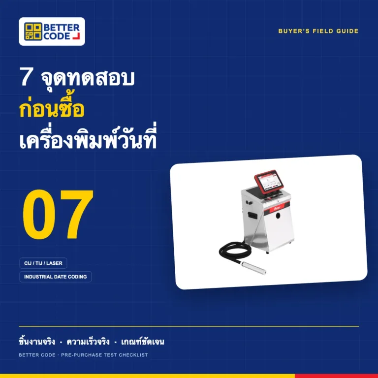 7 จุดทดสอบก่อนซื้อเครื่องพิมพ์วันที่อุตสาหกรรม พร้อมภาพสินค้า FASTJET F650